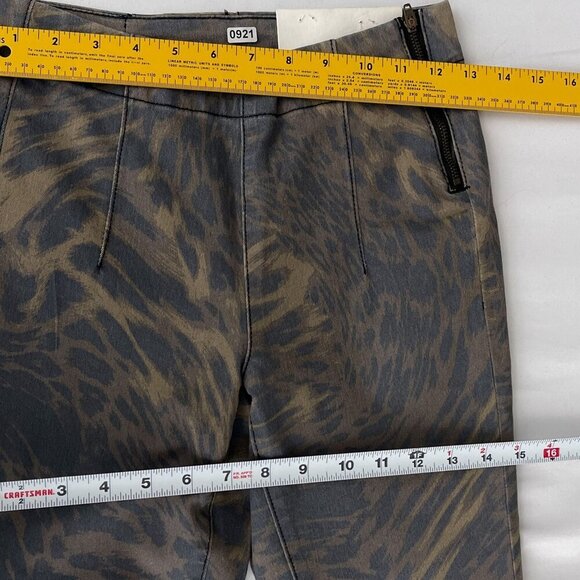 Urban Outfitters BDG High Rise Skinny Pants Leopard Print Zip Hem Women 26 NWT - Picture 12 of 16